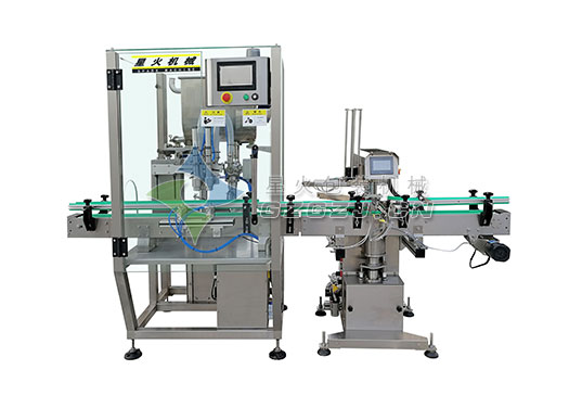 玻璃瓶灌裝旋蓋一體機-自動灌裝真空旋蓋機